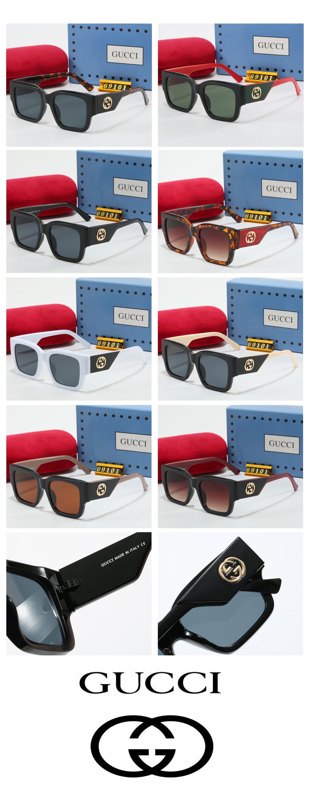 8 colors new hot full flarm sunglasses 69101