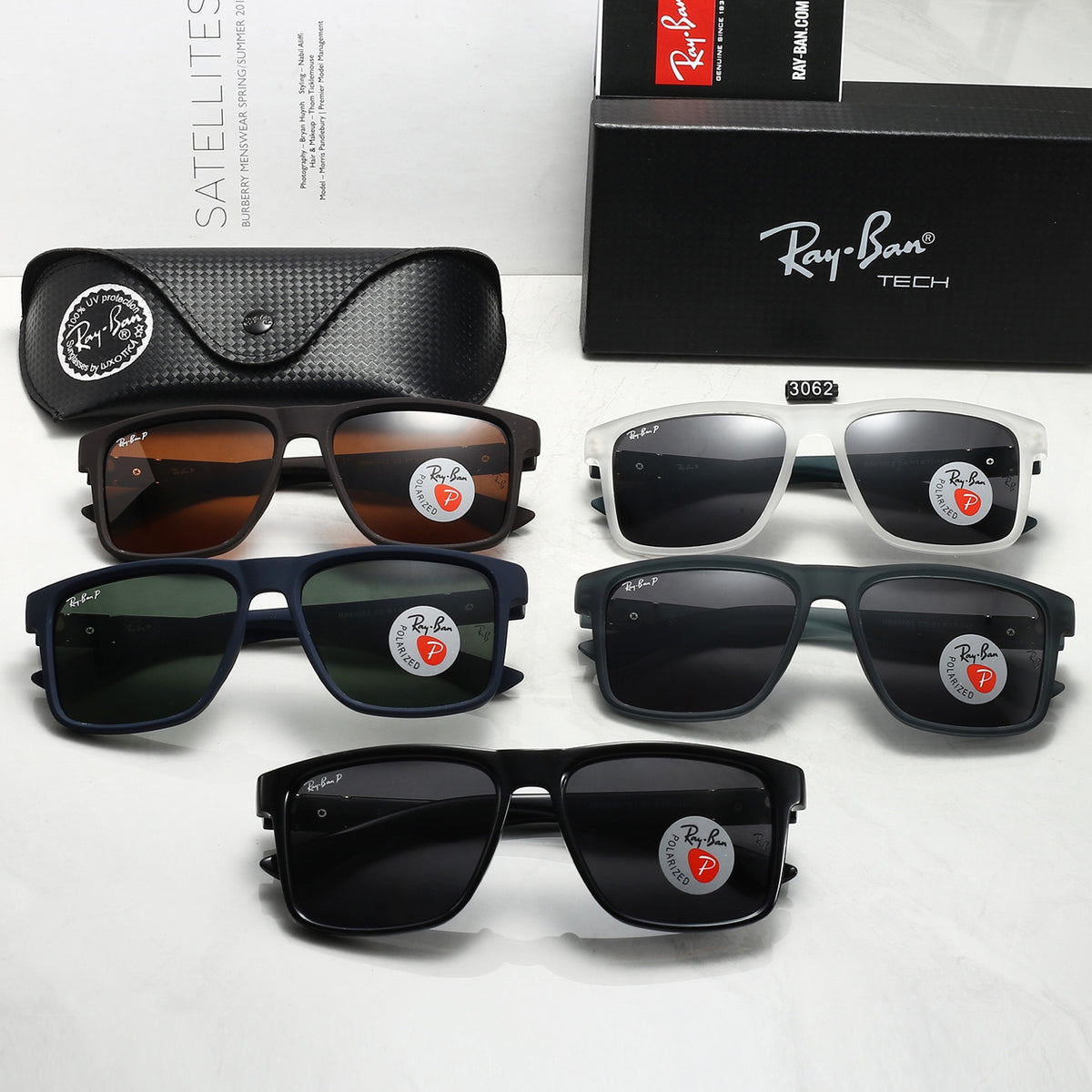 5 colors new hot full flarm sunglasses 3062