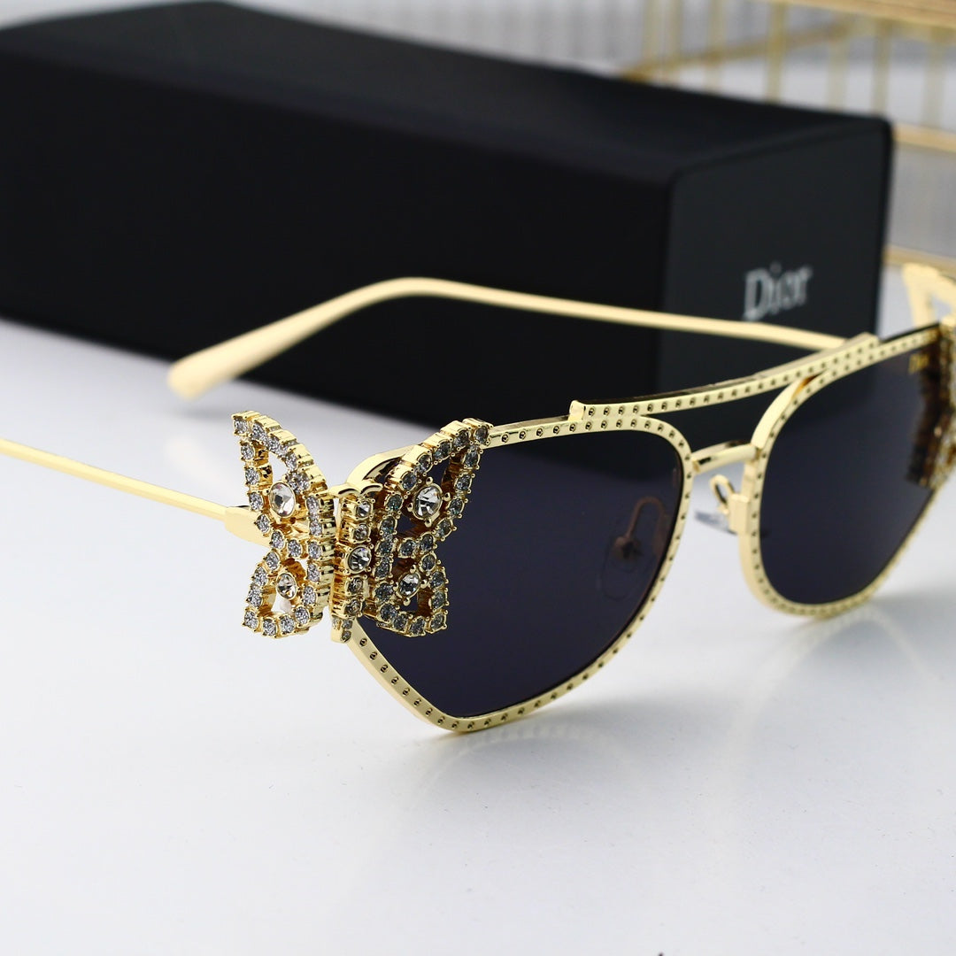 7 colors high-definition full-frame sunglasses with rhinestones, model 08115