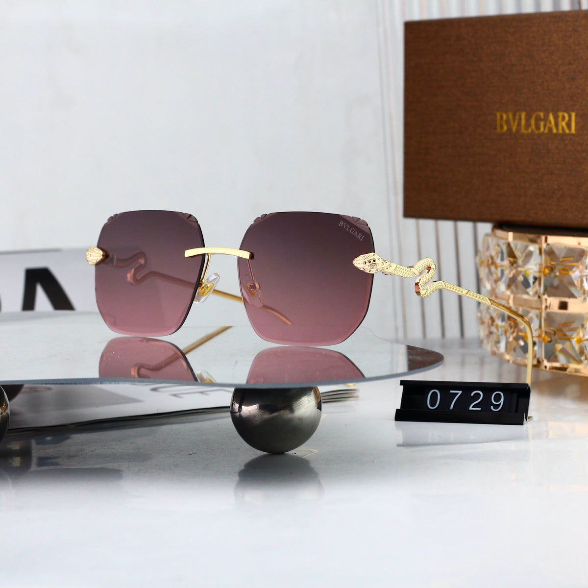 9 colors new popular rimless sunglasses B0729