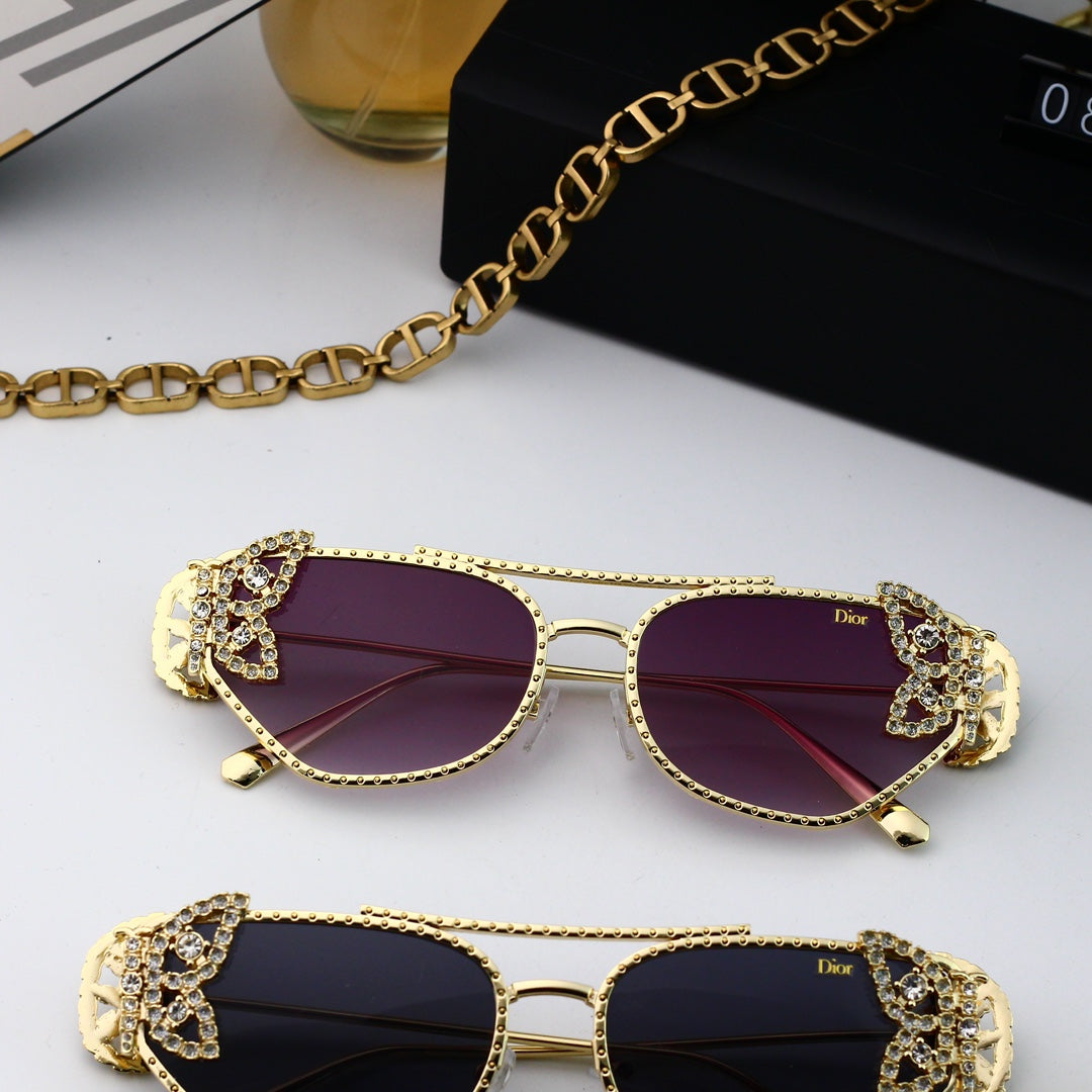 7 colors high-definition full-frame sunglasses with rhinestones, model 08115