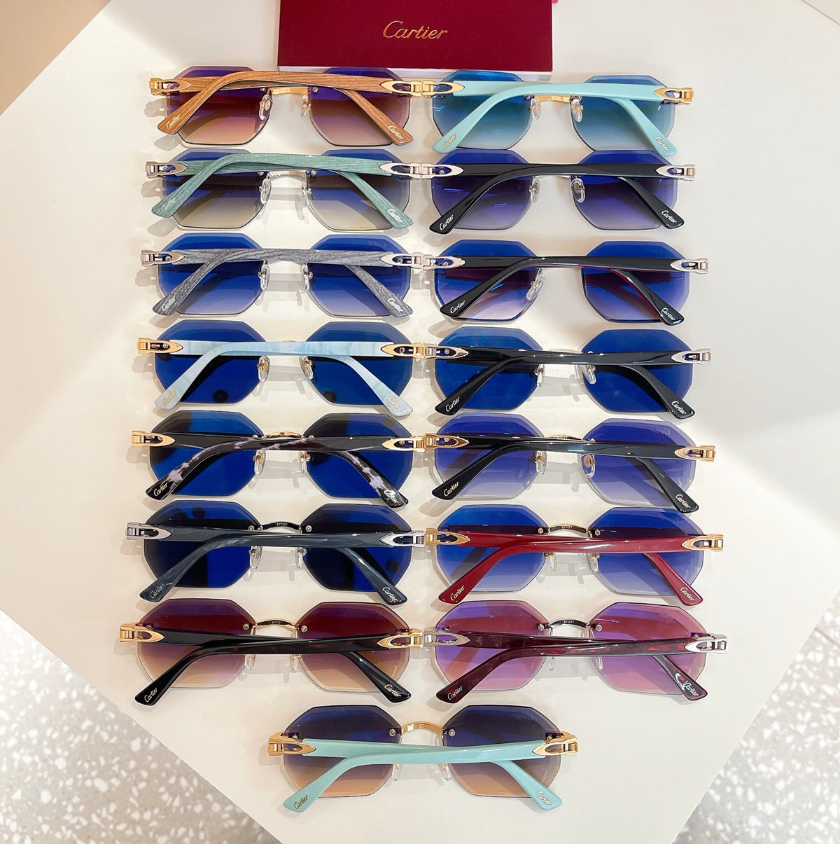 15 colors New hot HD lenses Frameless Sunglasses 0439S