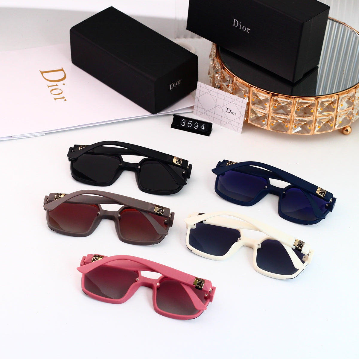 5 colors New hot HD lenses Full frame design sunglasses 3594