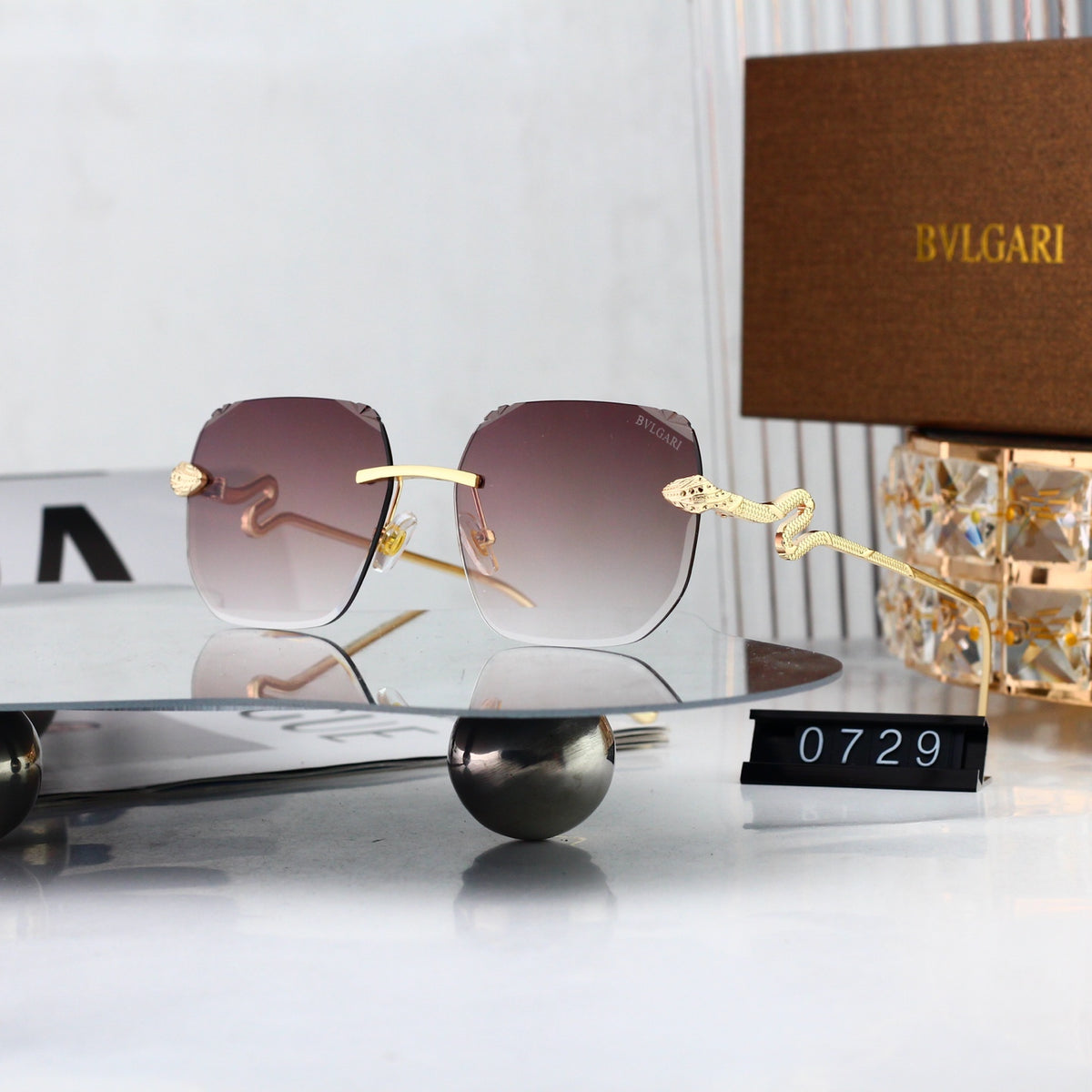 9 colors new popular rimless sunglasses B0729