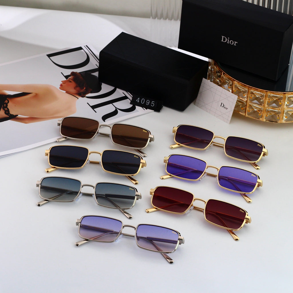 7 colours High-definition lens metal full-frame sunglasses 4095