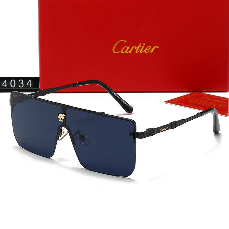 24034 New frameless oversized sunglasses for men and women