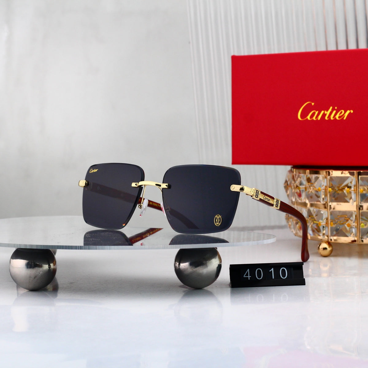 5 colors New hot HD lenses Frameless Sunglasses 4010