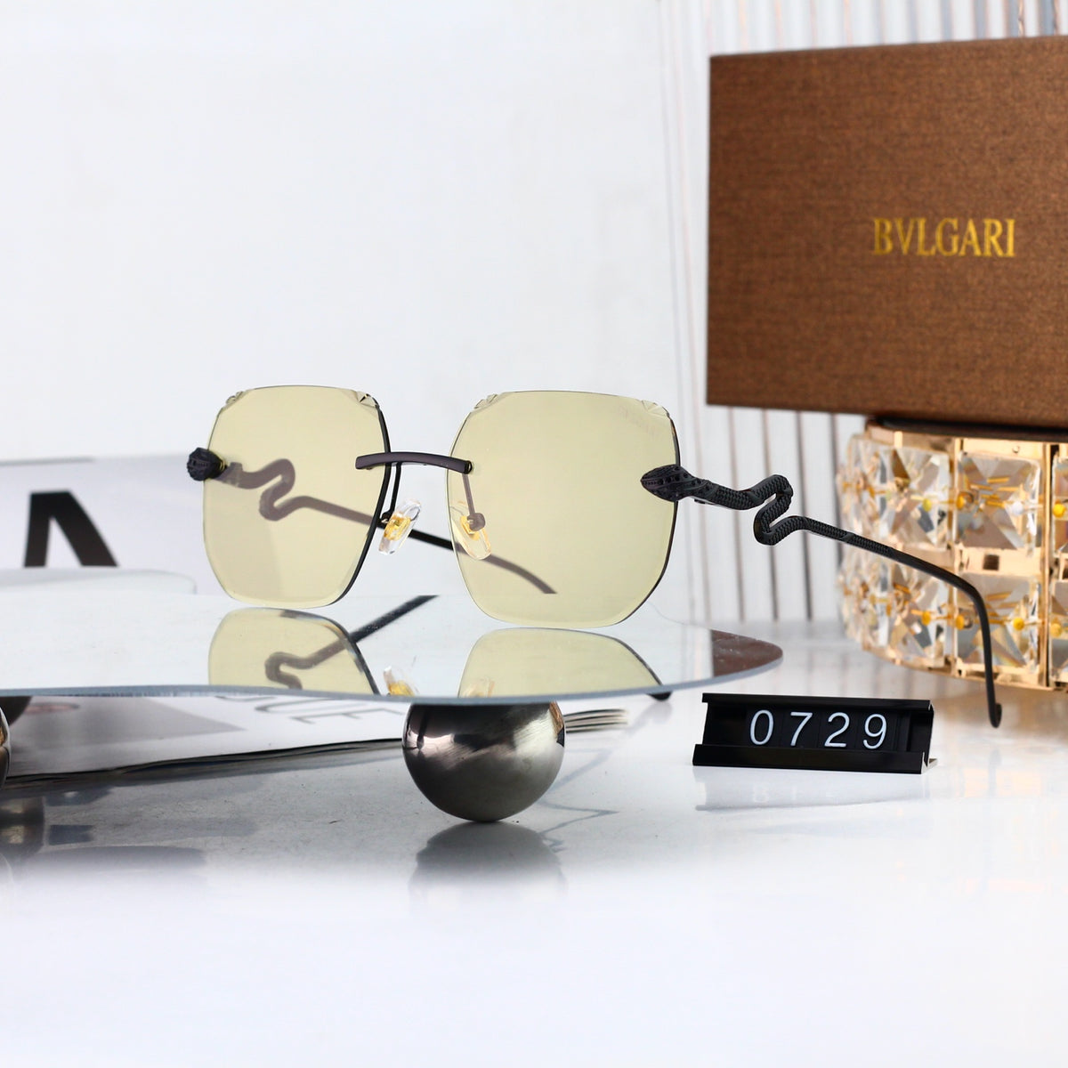 9 colors new popular rimless sunglasses B0729