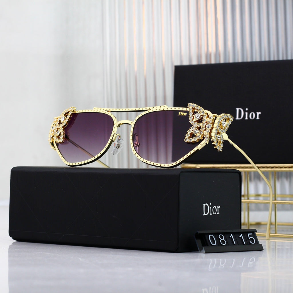 7 colors high-definition full-frame sunglasses with rhinestones, model 08115
