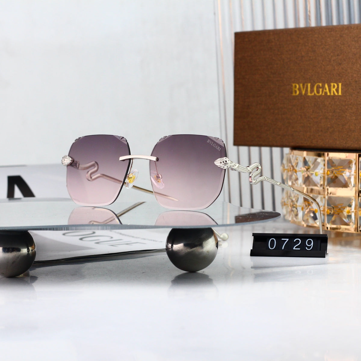 9 colors new popular rimless sunglasses B0729