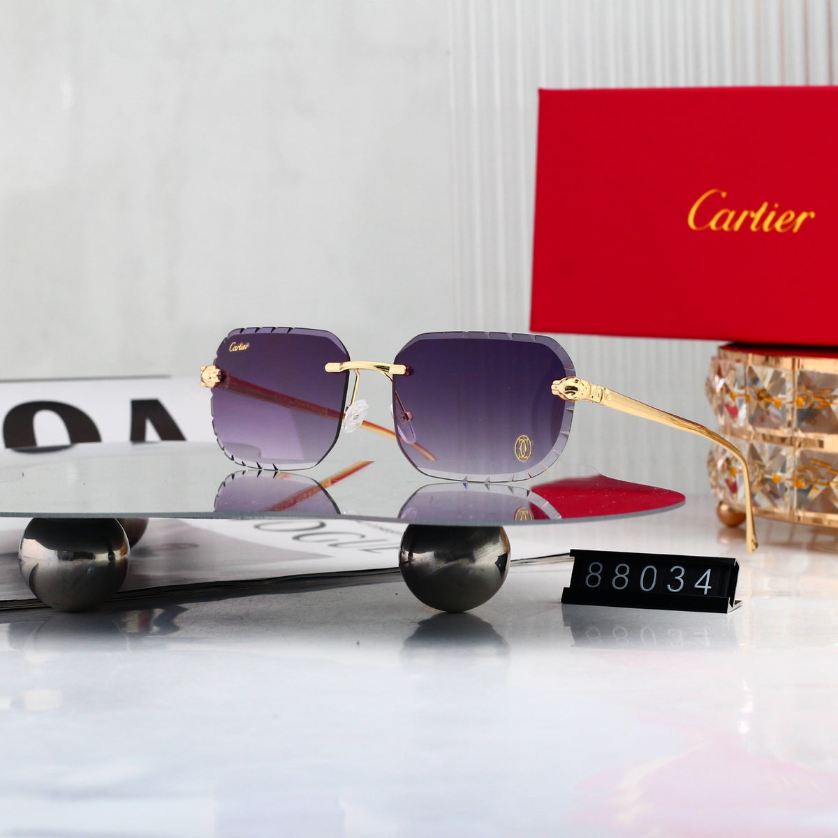 10 Colors New Hot HD Frameless Sunglasses 88034