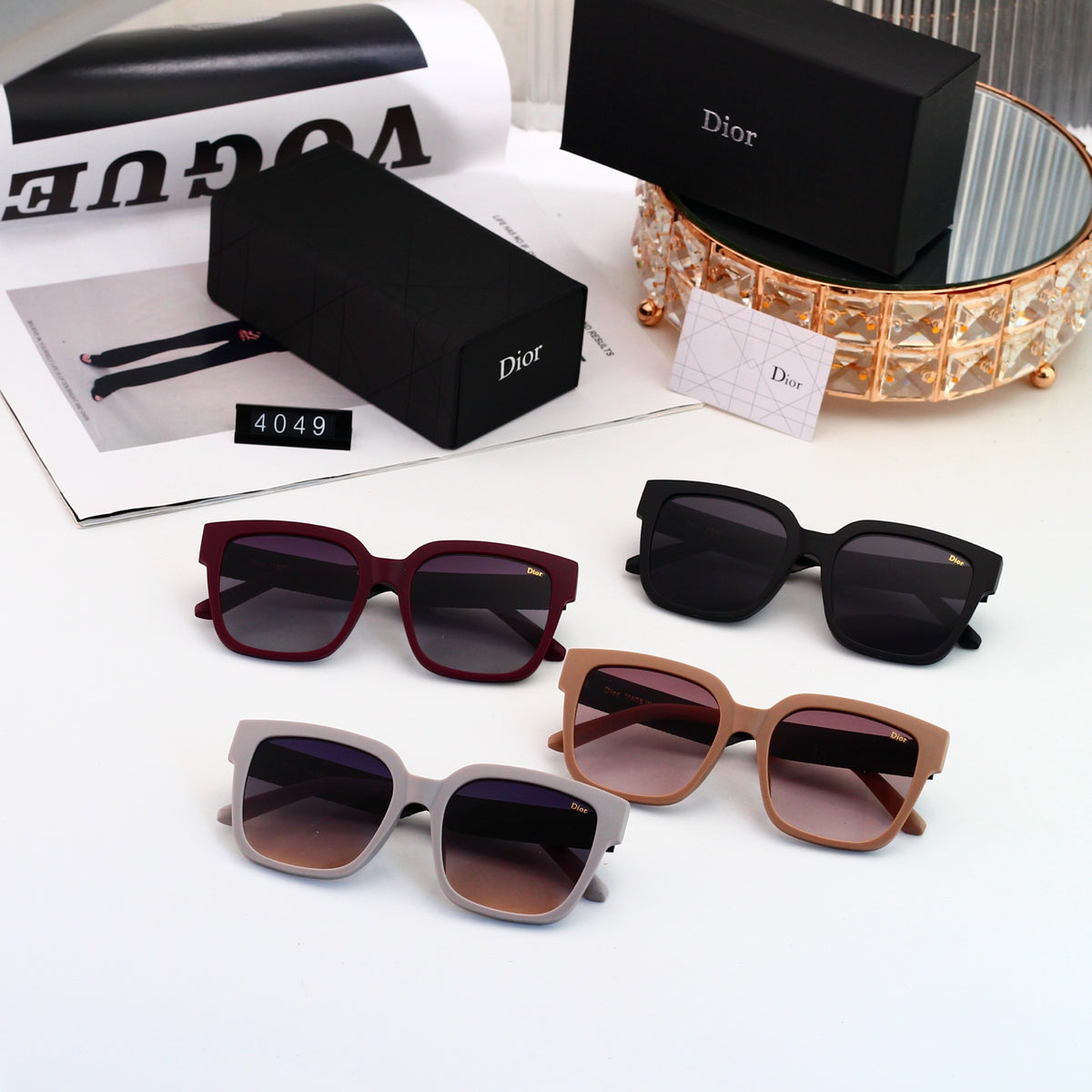 4 colors New hot HD lenses Full frame design sunglasses 4049