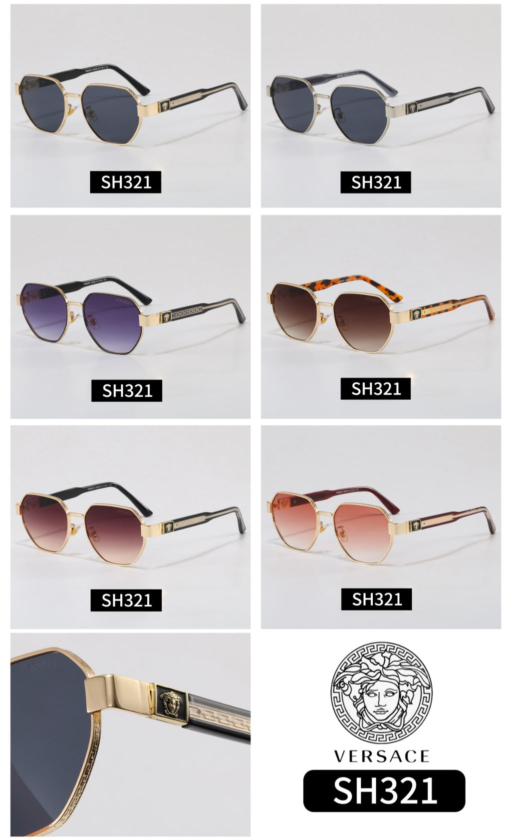 Fashion hot 6 color sunglasses SH321