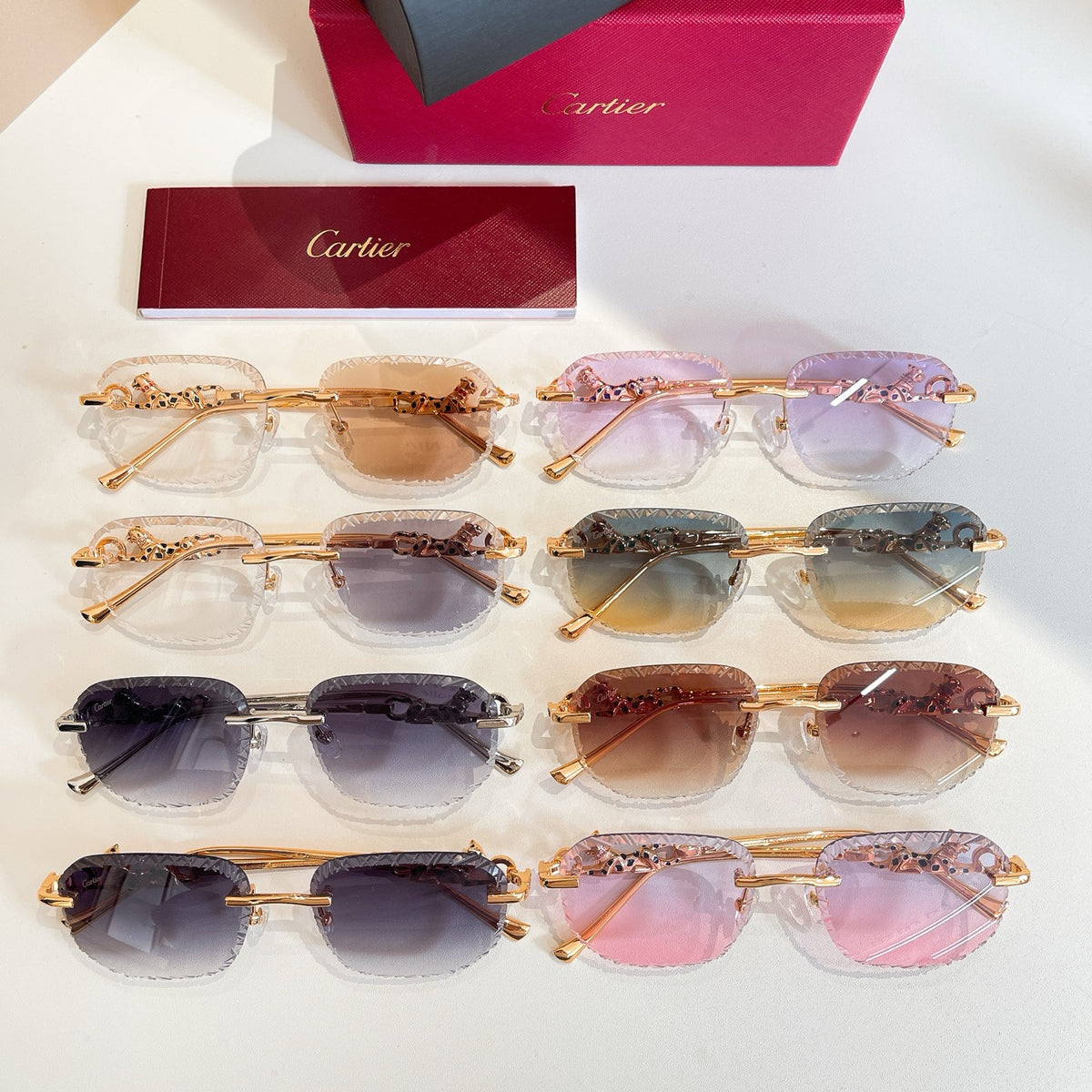 (High Version) 8 Colors New HD Photochromic Rimless Sunglasses 18220