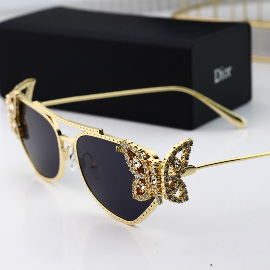 7 colors high-definition full-frame sunglasses with rhinestones, model 08115