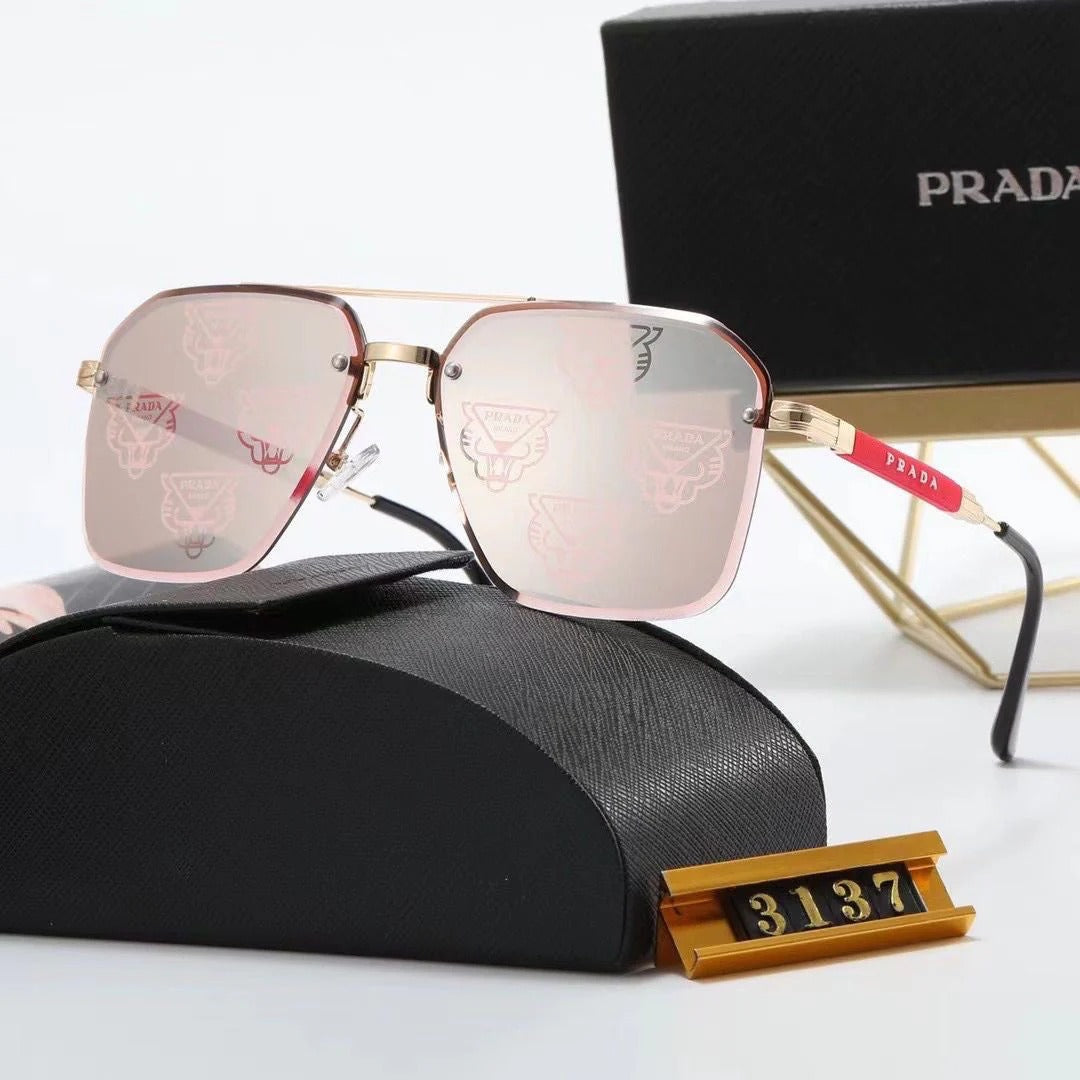 Hot new metal frame square lens sunglasses 3137